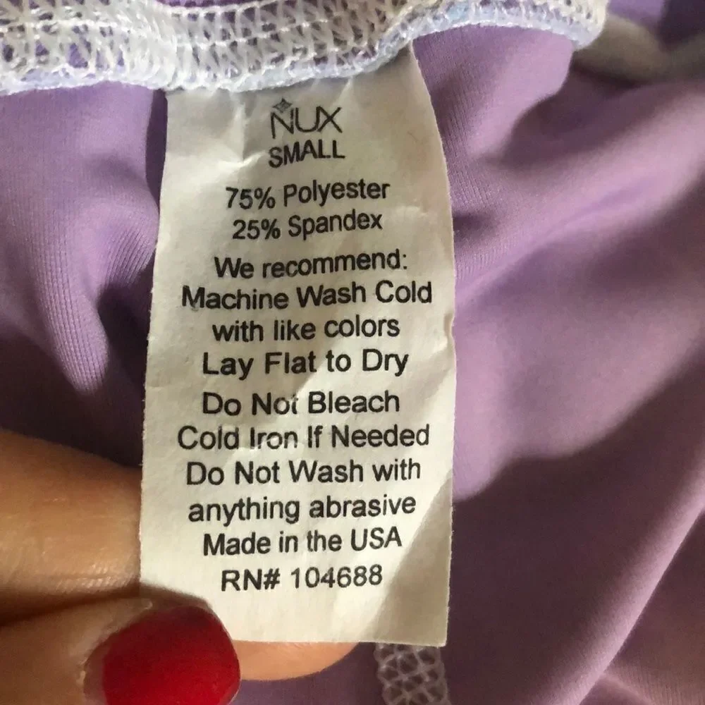Nux Women’s Reversible 7/8 Leggings with Cloud & Purple Ombré, Size S